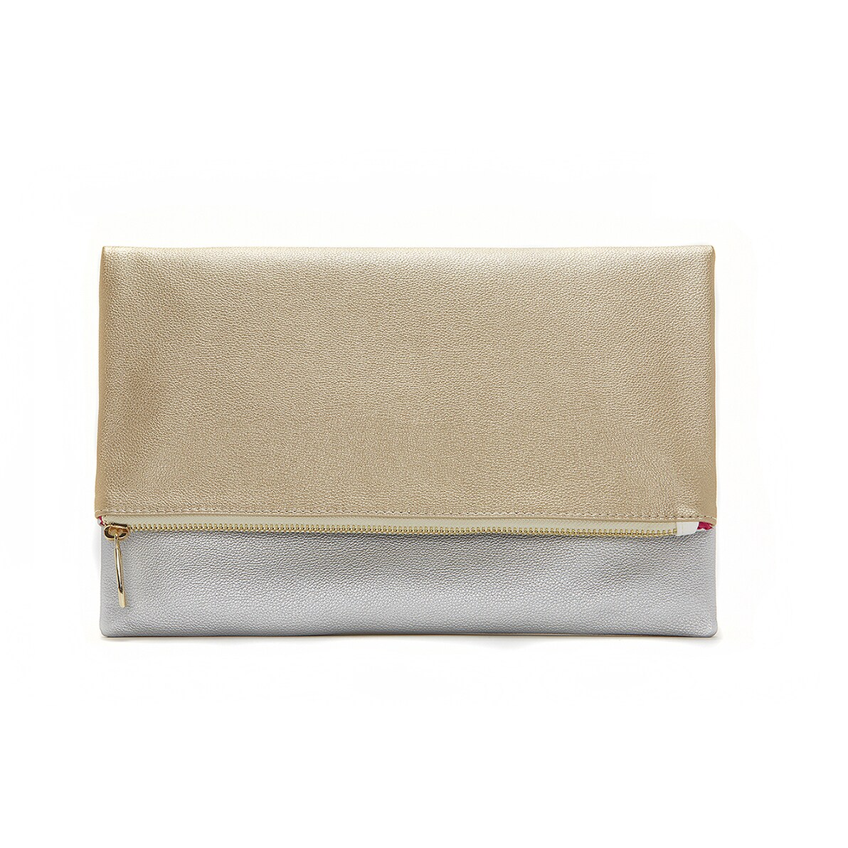 gold and silver clutch