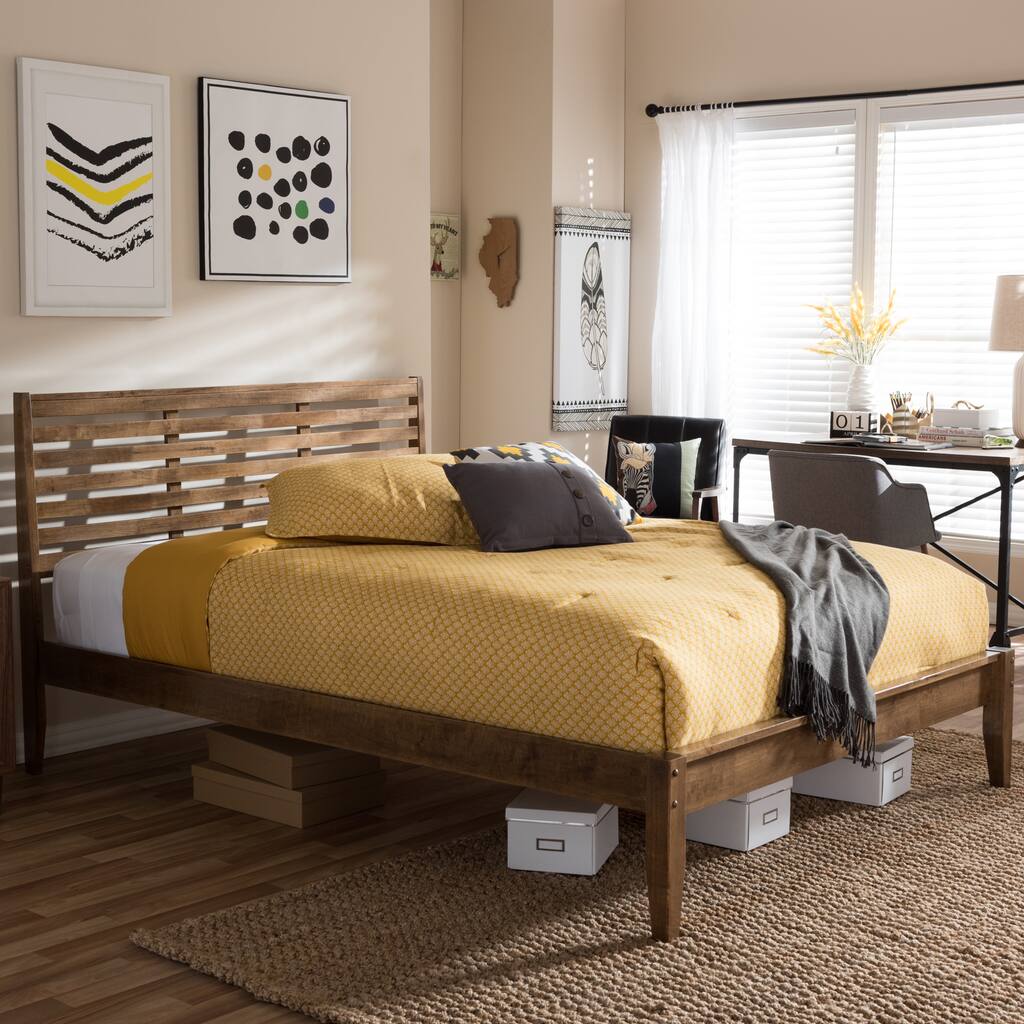 Contemporary Wood Platform Bed by Baxton Studio