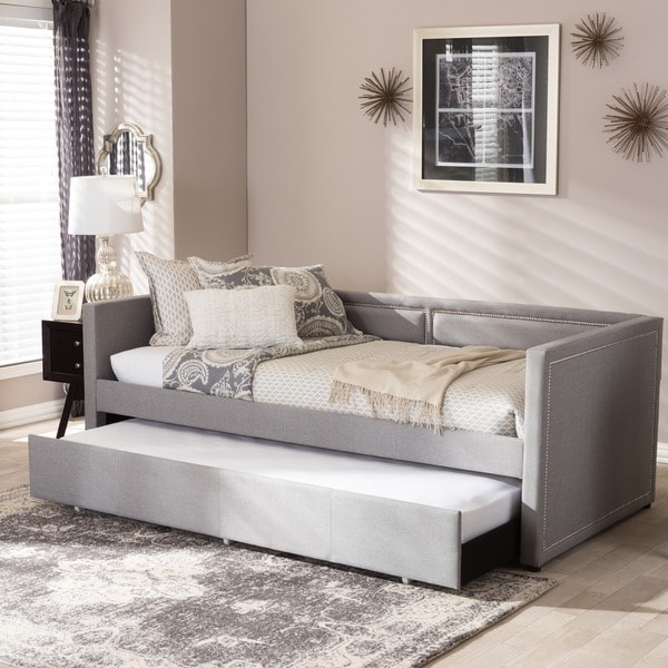 Contemporary Fabric Daybed with Trundle by Baxton Studio - Free ...