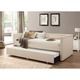 preview thumbnail 6 of 14, Contemporary Fabric Daybed with Trundle by Baxton Studio
