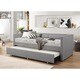 preview thumbnail 3 of 14, Contemporary Fabric Daybed with Trundle by Baxton Studio
