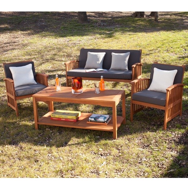 Harper Blvd Charlotte Outdoor 4 Piece Deep Seat Patio Set On Harper Blvd Charlotte Outdoor 4 Piece Deep Seat Patio Set