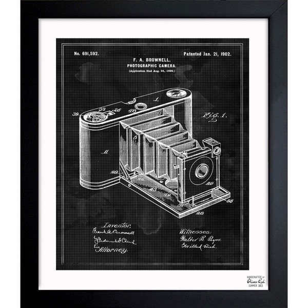 Shop Oliver Gal 'Photographic Camera 1902' Framed Blueprint Art - On ...