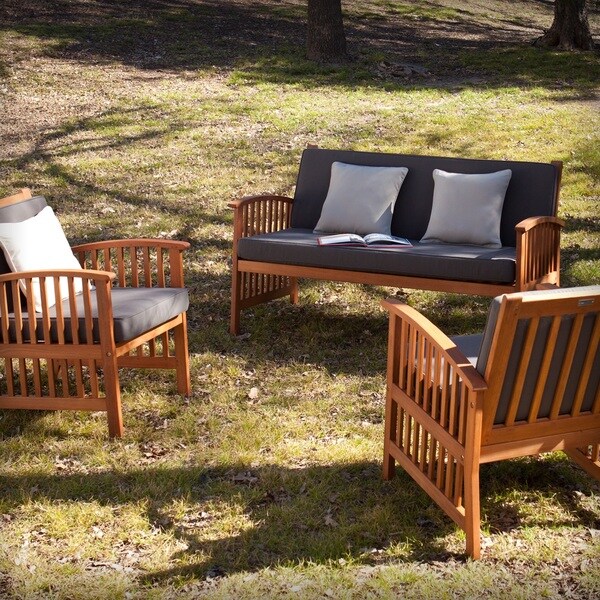 Harper Blvd Charlotte Outdoor 3pc Deep Seating Set Free Shipping