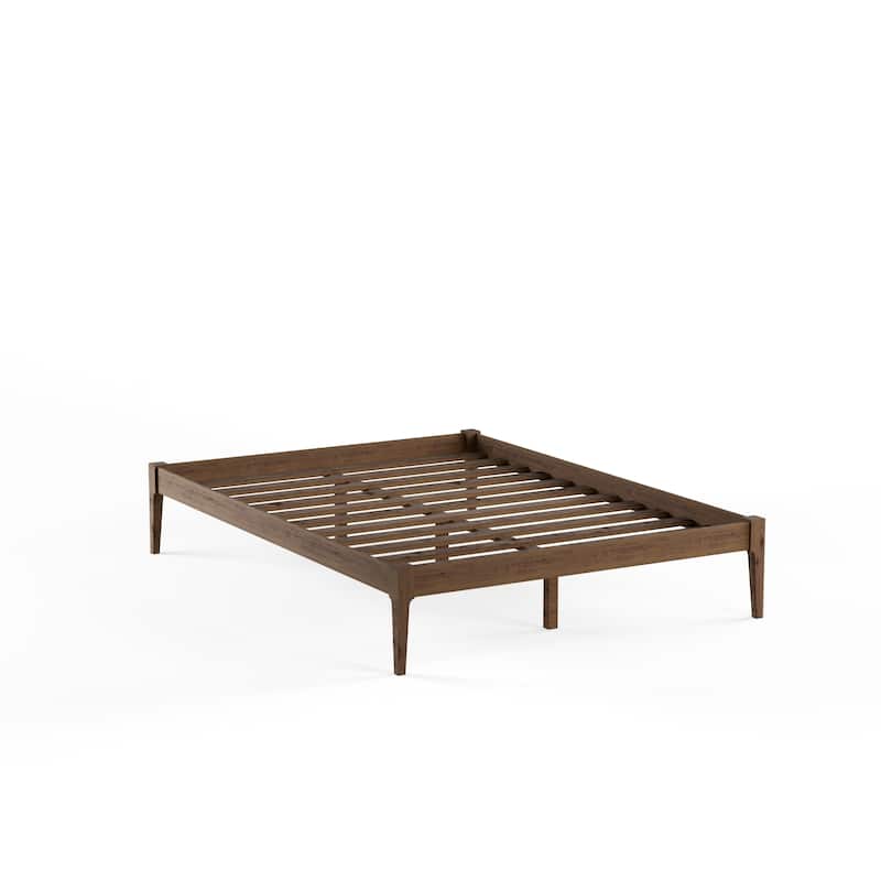 Baxton Studio Mid-century Modern Solid Wood Platform Bed