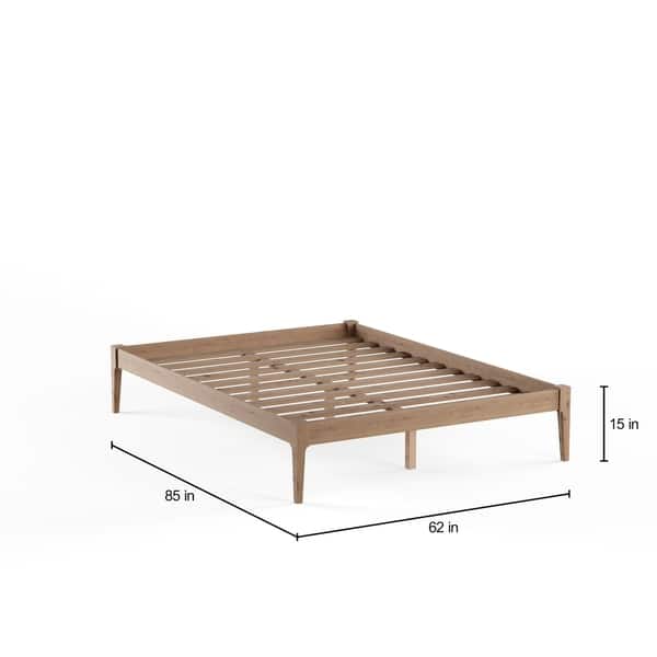 Baxton Studio Mid-century Modern Solid Wood Platform Bed