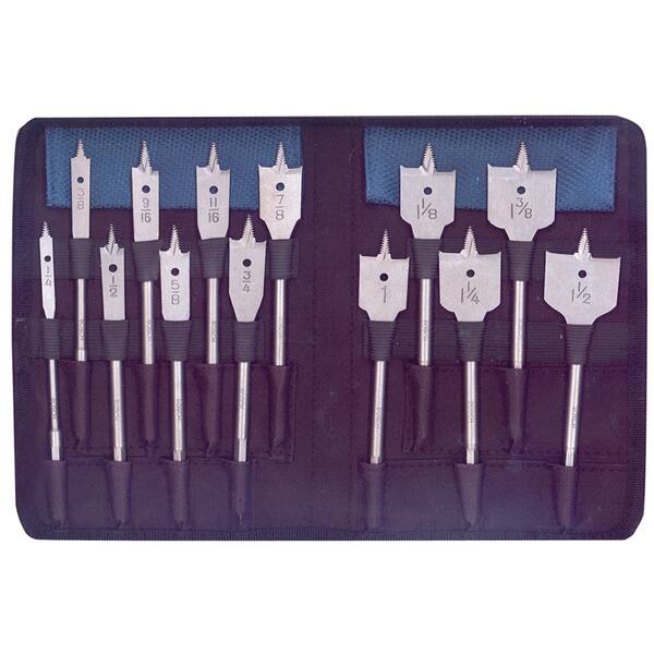 Bosch DSB5013P RapidFeed Spade Drill BIts/Nylon Storage Case 13 Piece