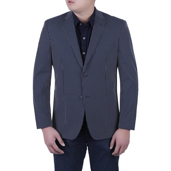 Verno Cristofano Men�s Dark Navy and White Textured Verno Cristofano Men�s Dark Navy and White Textured