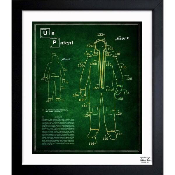Oliver Gal 'Coveralls' Framed Blueprint Art Overstock 11536218