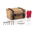 Picnic Time Champion Red Lining and Napkins Picnic Basket