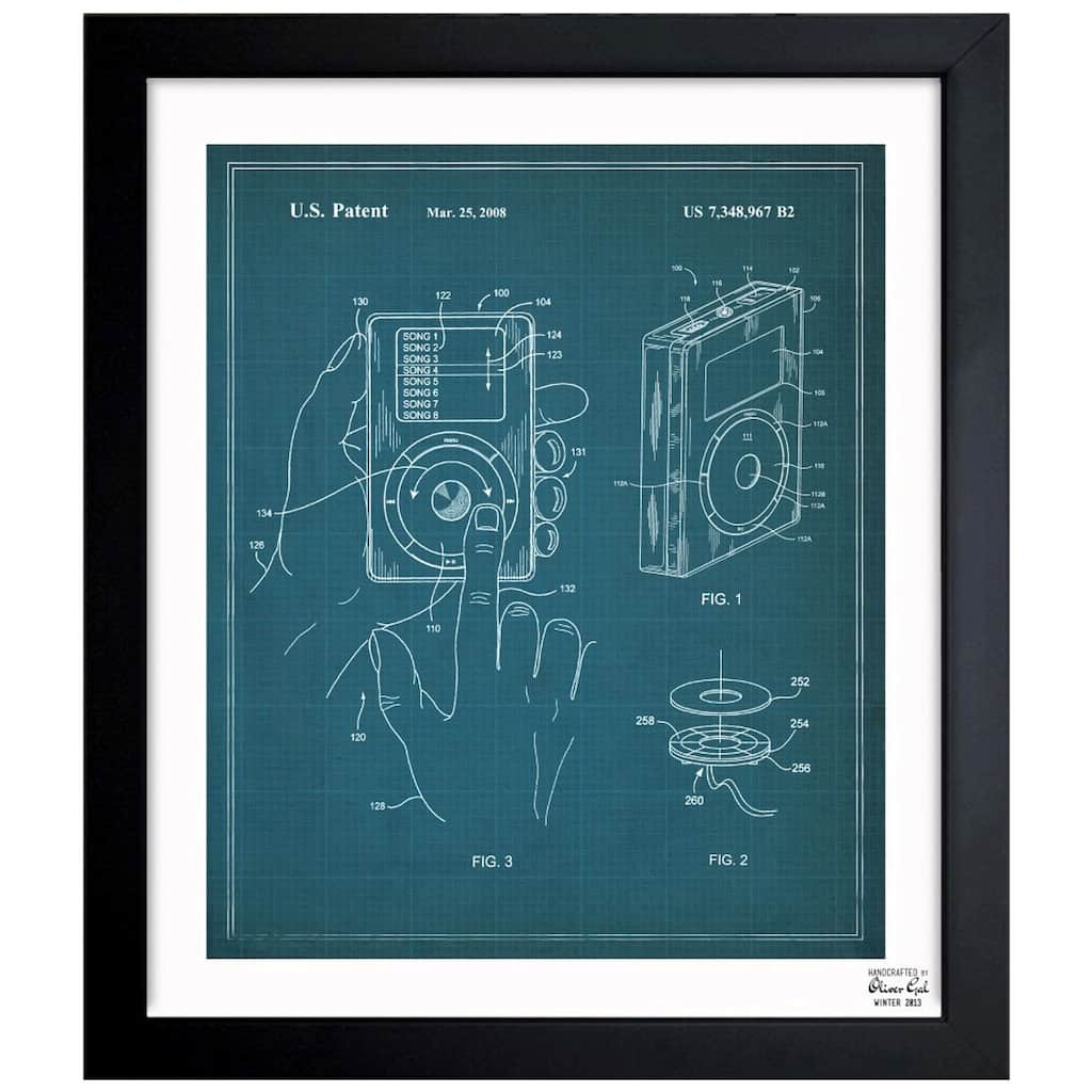 Oliver Gal 'iPod 2006' Framed Blueprint Art