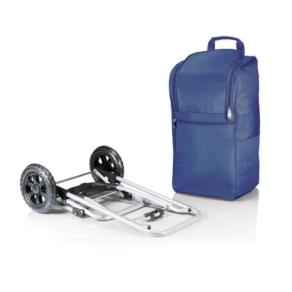 ONIVA Navy a Picnic Time Brand Insulated Cart Cooler with Wheeled Trolley