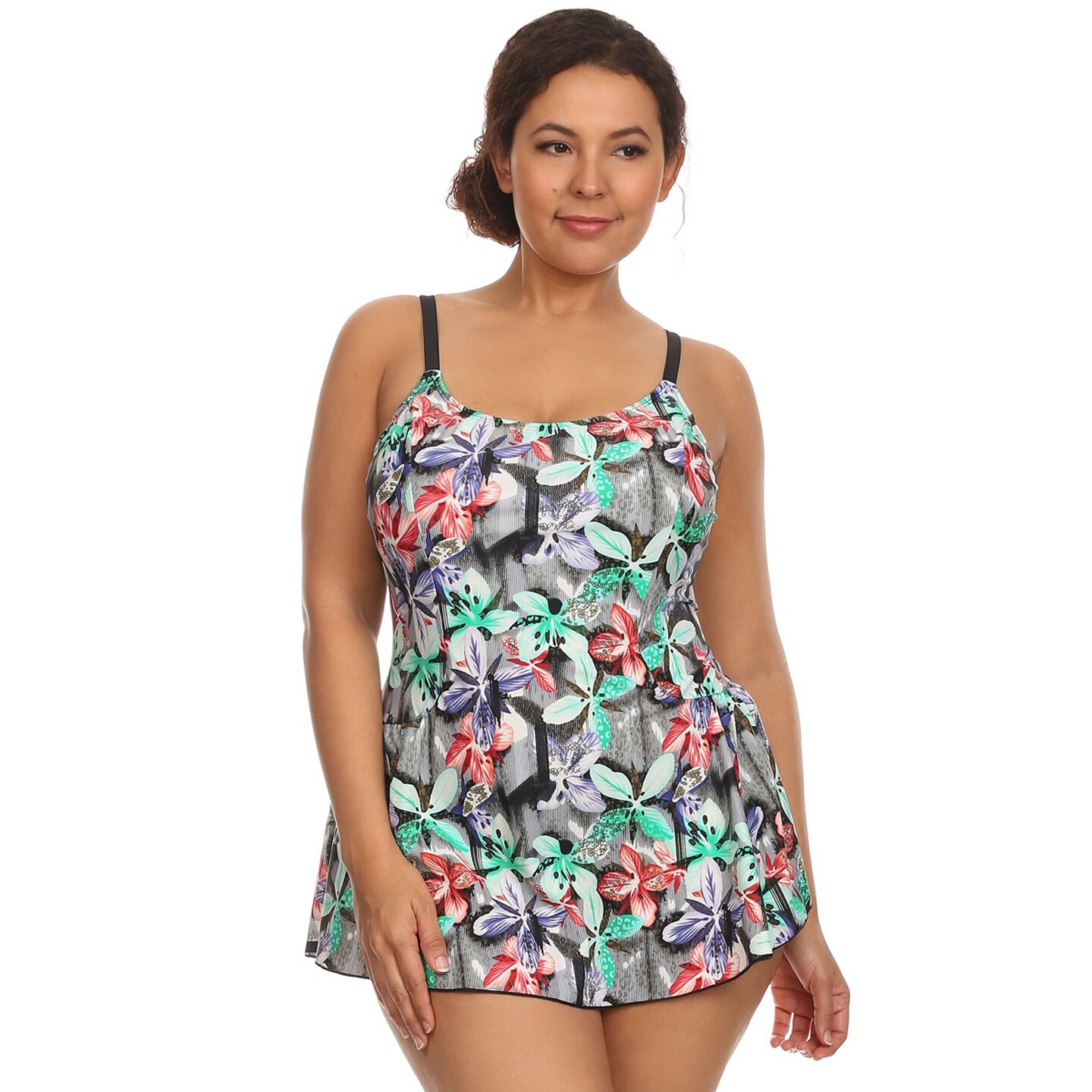 plus size swimdress with built in bra