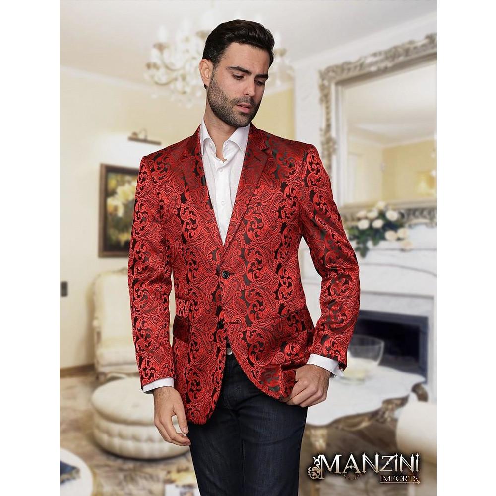 mens red sport coat blazer