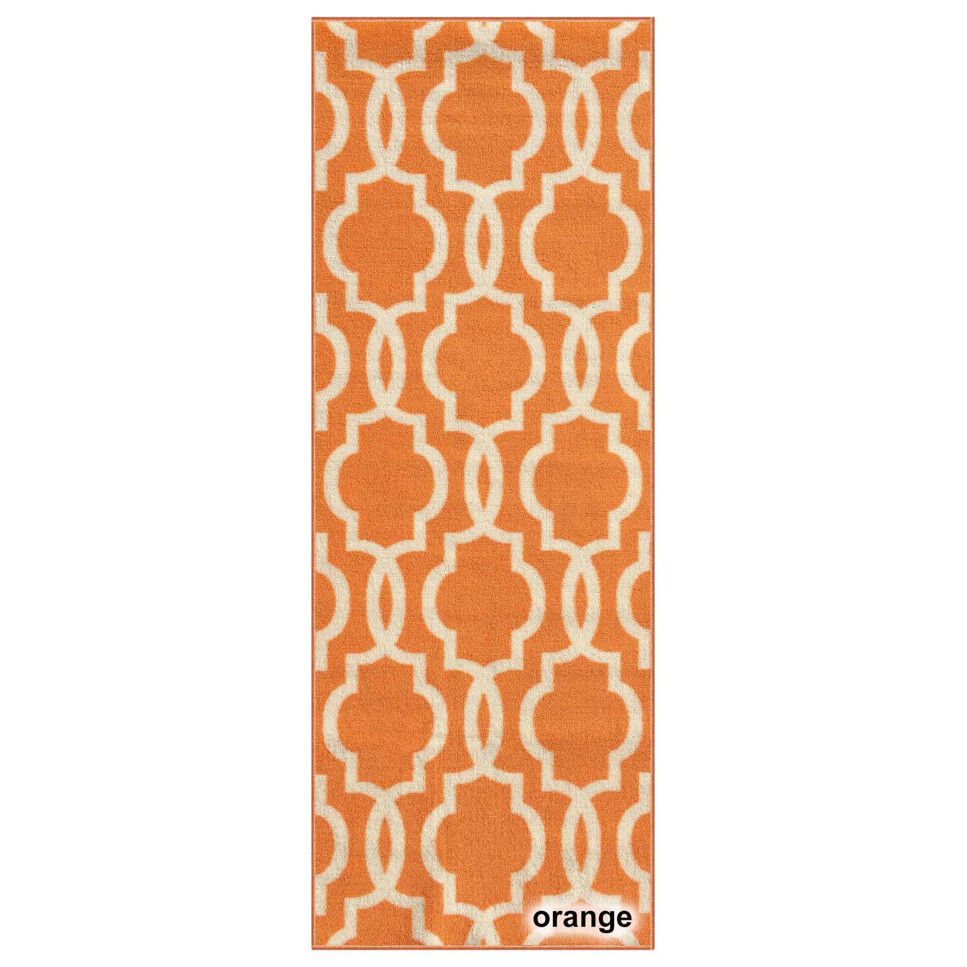 Fancy Moroccan Trellis Non-Slip Area Rug Rubber Backed - 3'4 x 5' - Bed  Bath & Beyond - 11540407