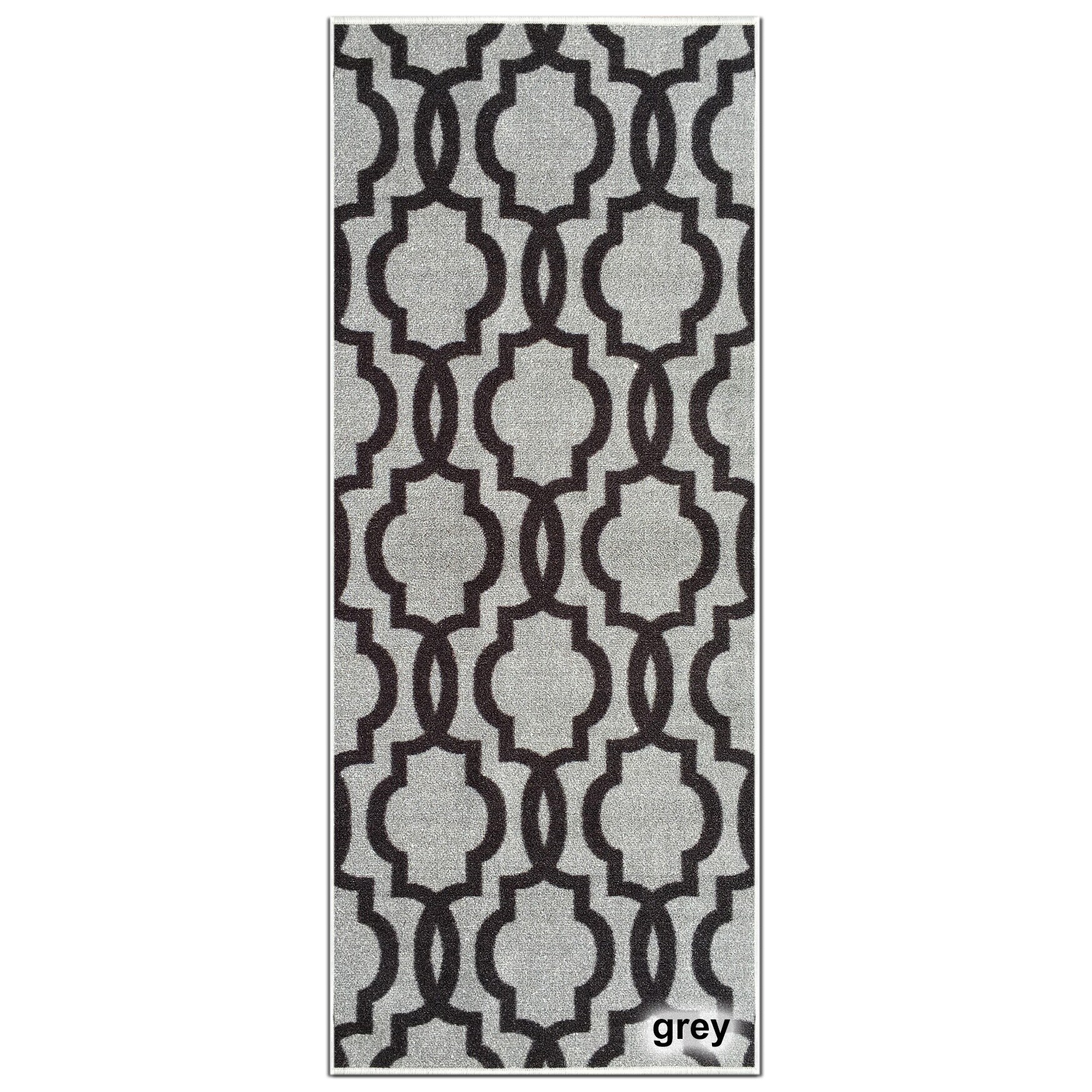 Fancy Moroccan Trellis Non-Slip Area Rug Rubber Backed - 3'4 x 5' - Bed  Bath & Beyond - 11540407