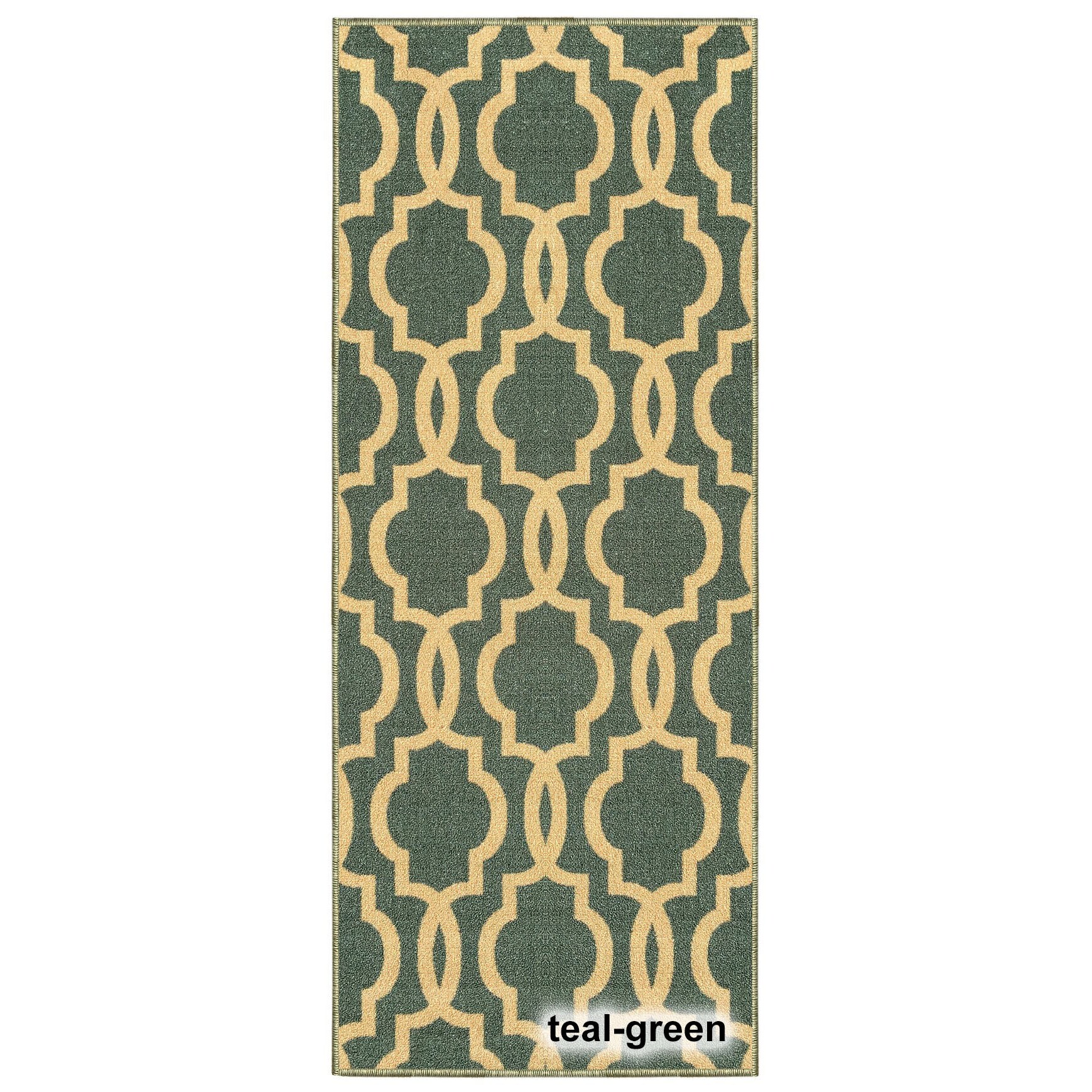 Fancy Moroccan Trellis Non-Slip Area Rug Rubber Backed - 3'4 x 5' - Bed  Bath & Beyond - 11540407