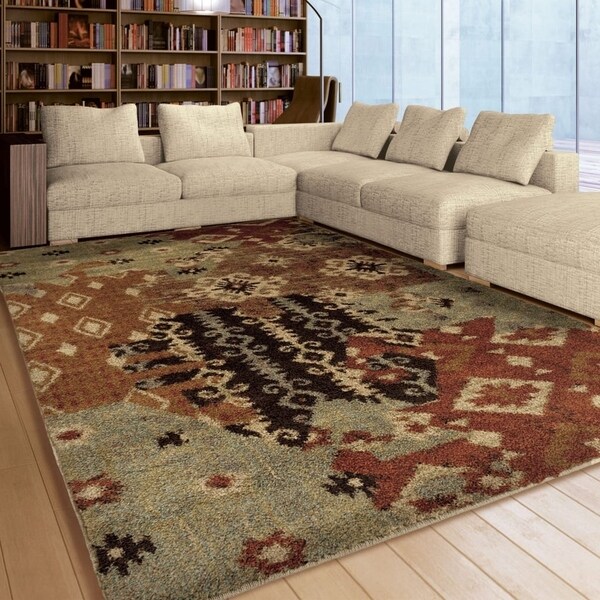 Copper Grove Beaverhead Aztec Patchwork Multi Area Rug - 5'3" x 7'6"