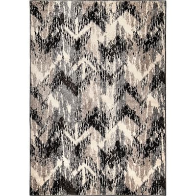 Orian Rugs American Heritage Distressed Chevron Gray