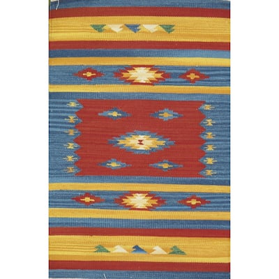 Pasargad Home Anatolian Kilim Hand-Woven Cotton Area Rug