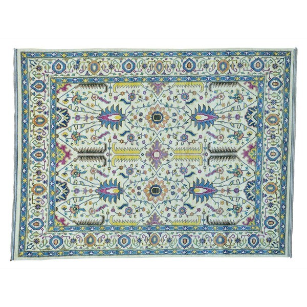 Serapi Heriz Bright Colors Peshawar Handmade Oriental