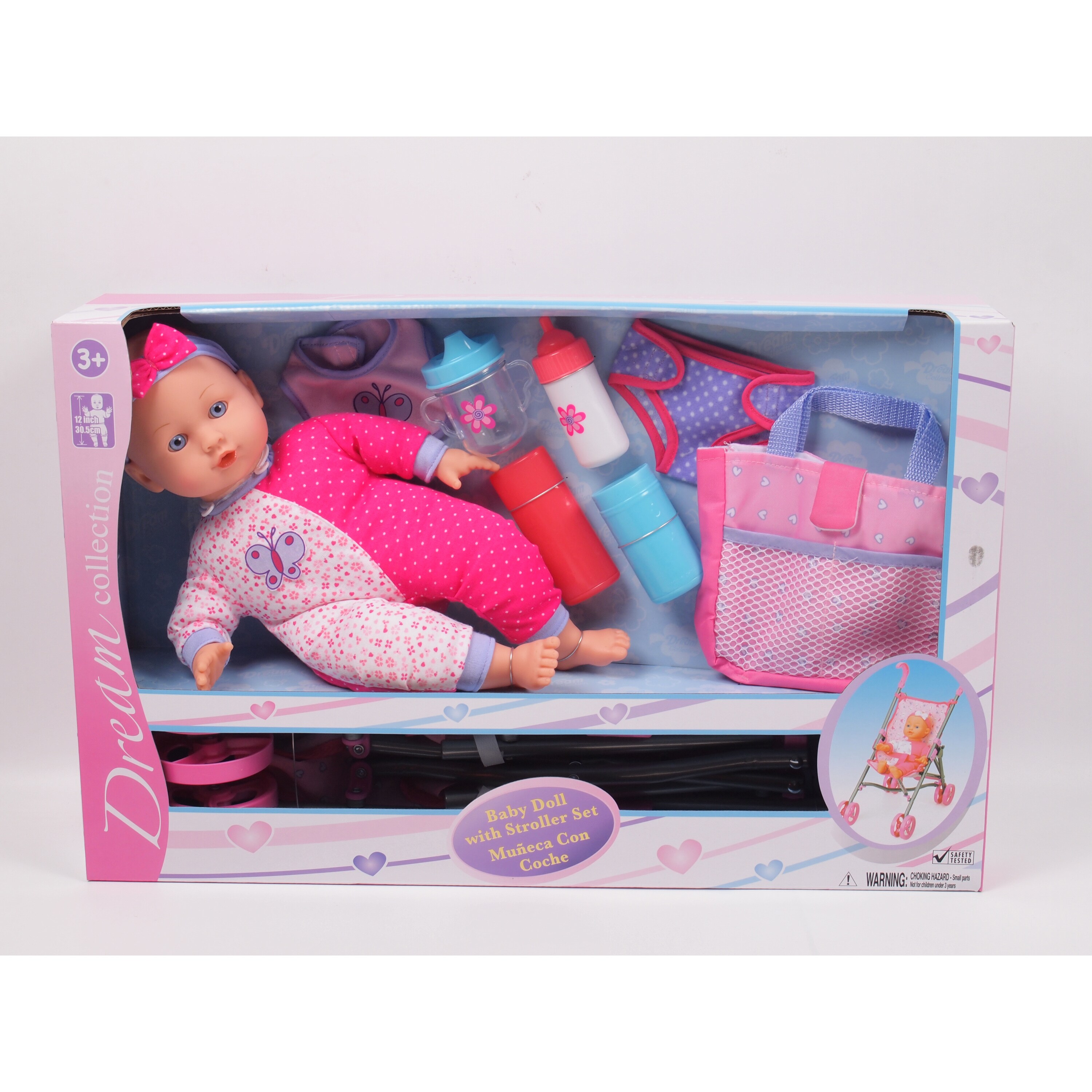 baby doll and stroller set