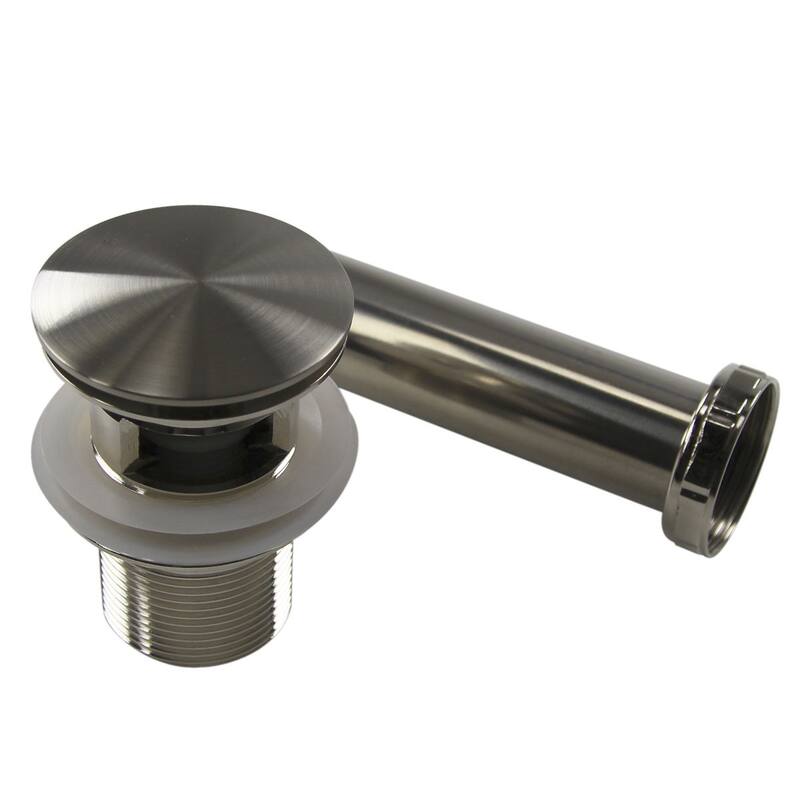 Highpoint Collection Brushed Nickel Finish Umbrella Drain with Overflow For Bathroom Sinks