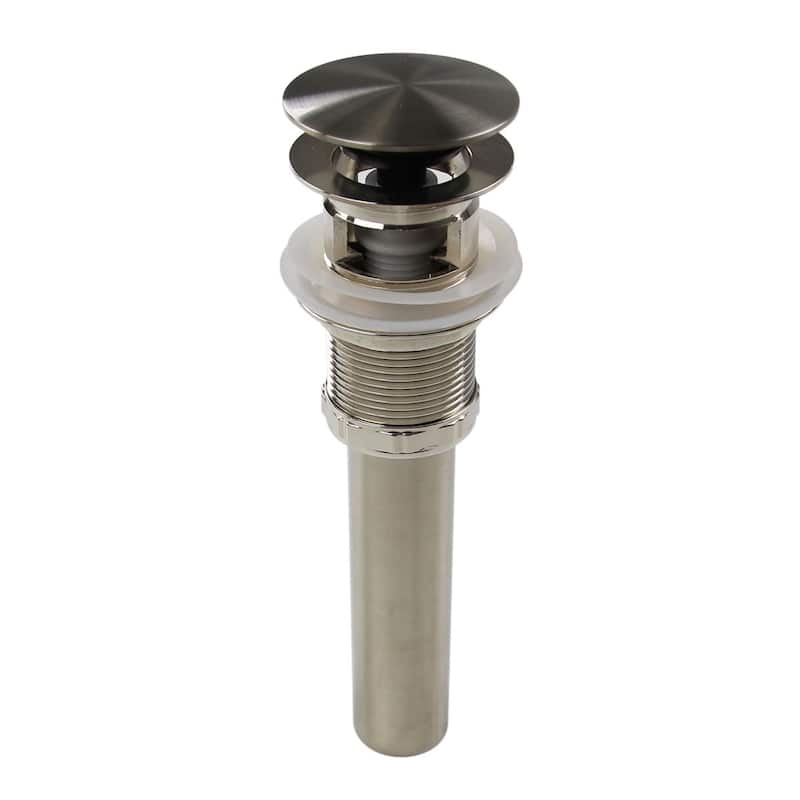 Highpoint Collection Brushed Nickel Finish Umbrella Drain with Overflow For Bathroom Sinks
