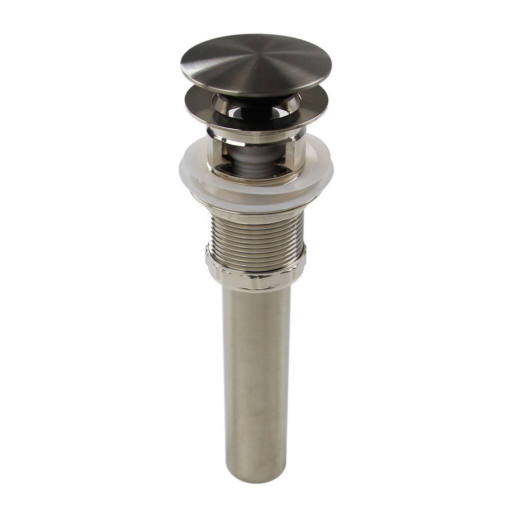Highpoint Collection Brushed Nickel Finish Umbrella Drain with Overflow For Bathroom Sinks