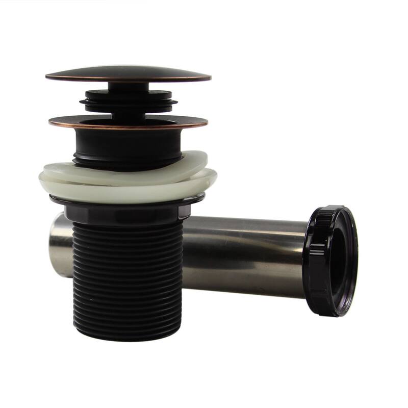Highpoint Collection Oil Rubbed Bronze Umbrella Drain without Overflow For Bathroom Sink