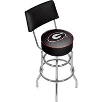 University of Georgia Swivel Bar Stool with Back - Reflection