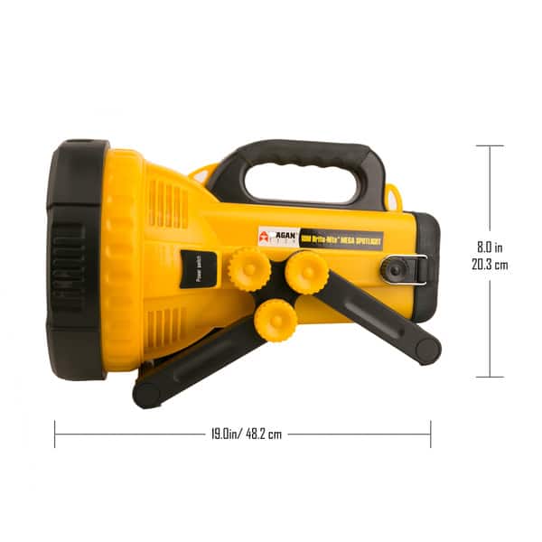 WAGAN 4322 Brite-Nite WR600 - Faretto LED Ricaricabile Giallo 600 Lumen - Impermeabile IP68 - 2