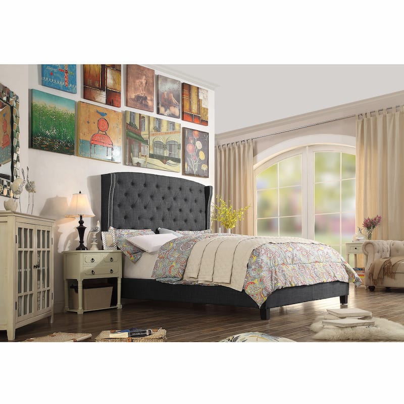 Moser Bay Tufted Wingback Upholstered Bed