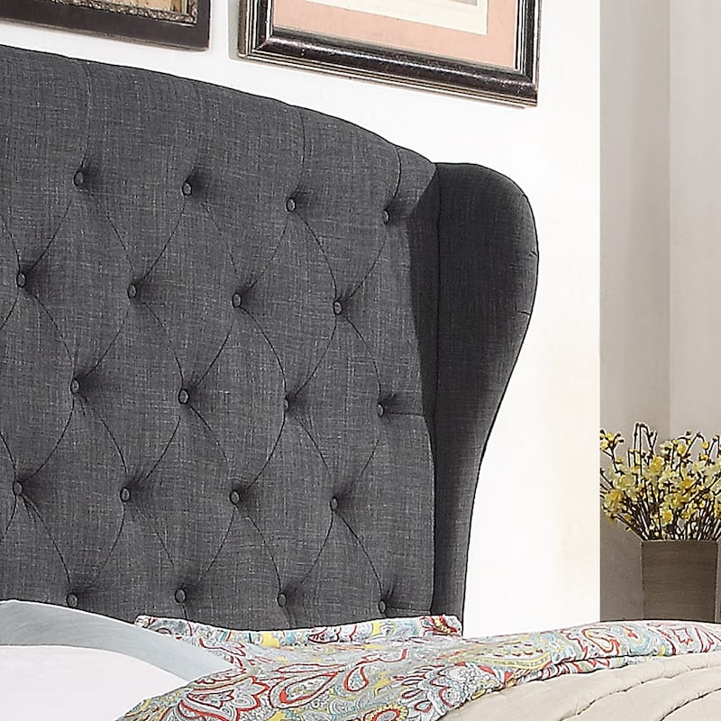 Moser Bay Full Size Diamond Wingback Upholstered Bed Set