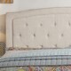 preview thumbnail 2 of 4, Carlin Tufted Upholstered Bed, Rubber Wood Platform Bed, Twin Size