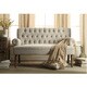 preview thumbnail 1 of 70, Moser Bay Arete Upholstered Tufted Settee Chesterfield Style Loveseat, Velvet or Linen