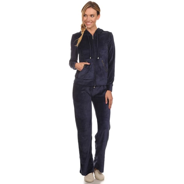 JED Womens 2 Piece Velour Sweatsuit   18488420  