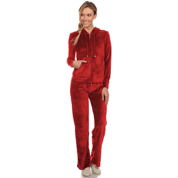 red sweatsuit womens