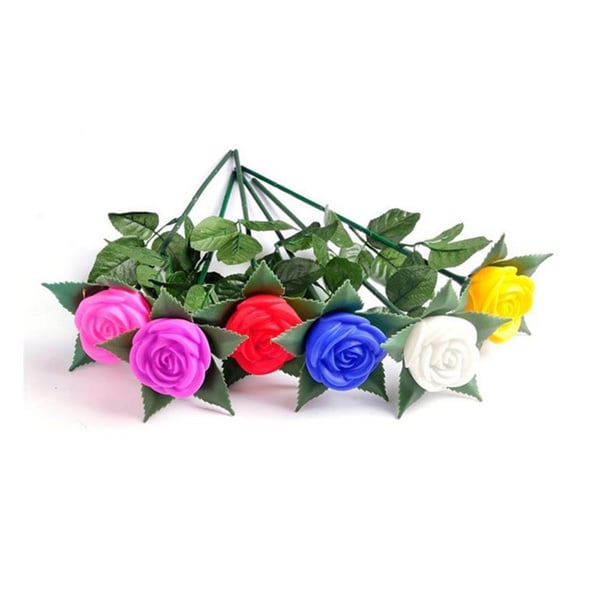 Details about   Golden Rose Flower Clear LED Strip Light With Glass Artificial Multicolor Rose 