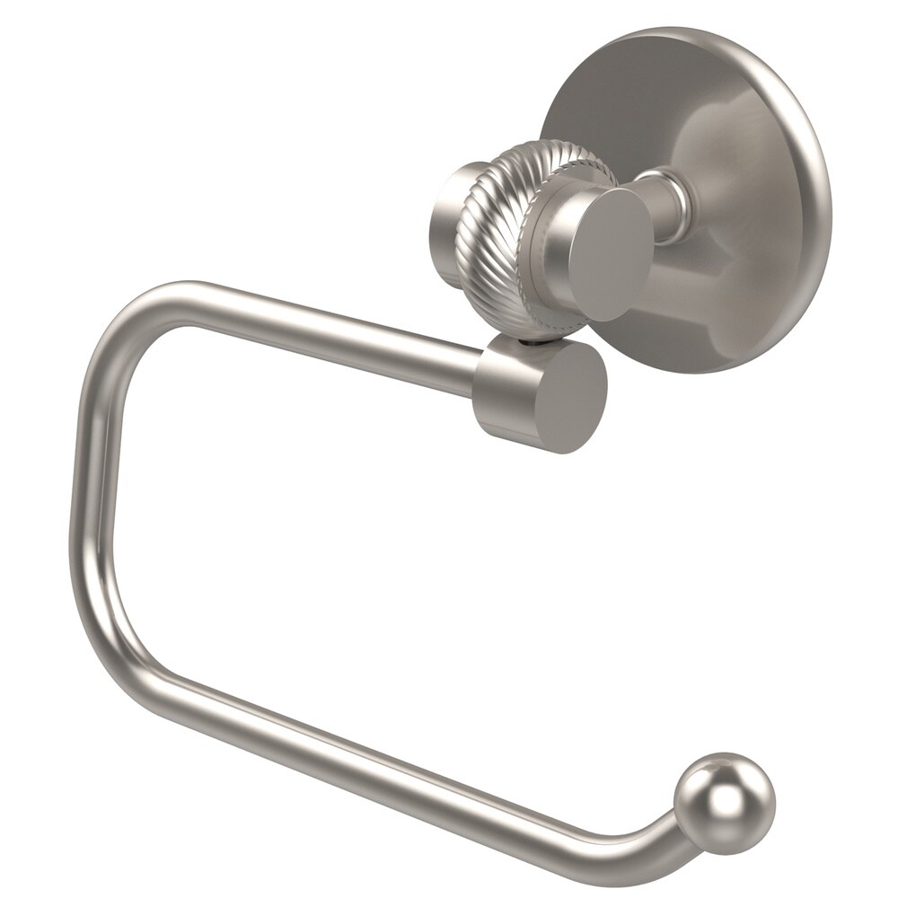 Clearview Collection Euro Style Free Standing Toilet Paper Holder - Unlacquered Brass / Twisted - Allied Brass