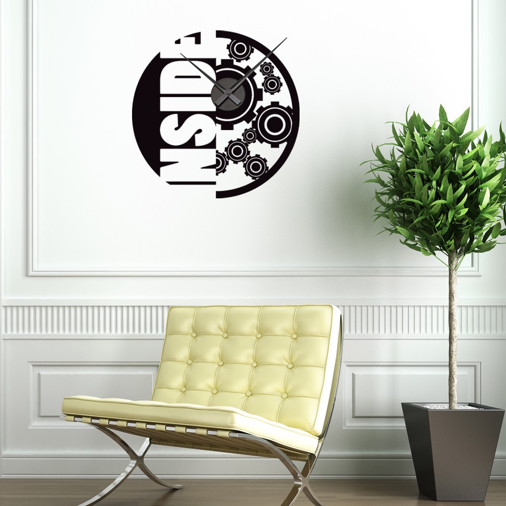 Inside Wall Clock Vinyl Decor Wall Art Overstock 11546190