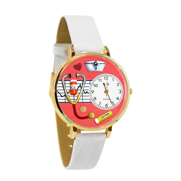 Nurse Red Watch in Gold