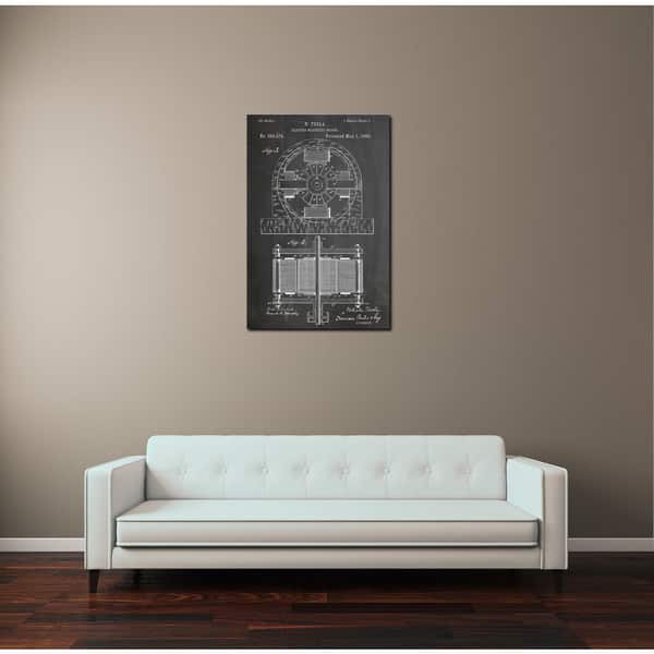 Shop Patent Prints Electric Magentic Motor Gallery Wrapped Canvas Wall Art On Sale Free Shipping Today Overstock 11546267