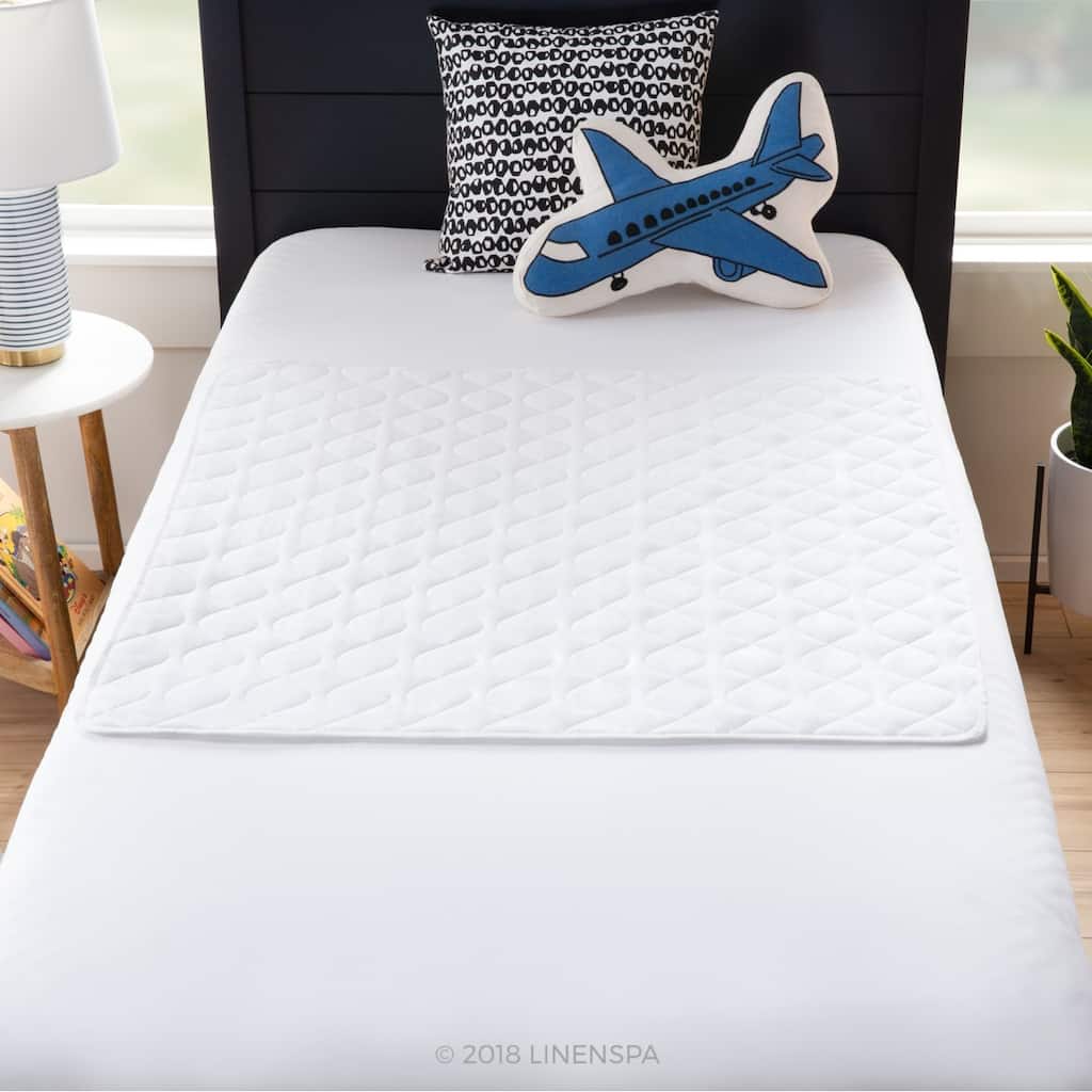 Linenspa Waterproof Sheet and Mattress Protector Pad - White