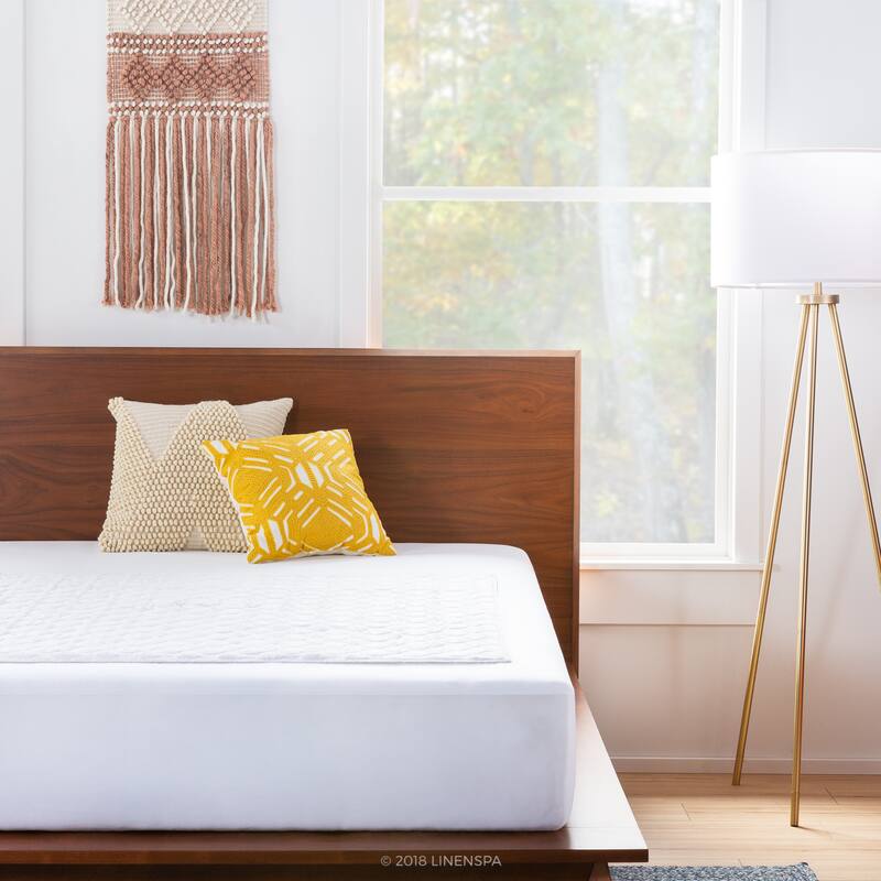 Linenspa Waterproof Sheet and Mattress Protector Pad - White