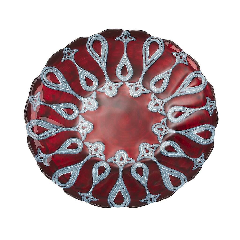 Larissa 8.5-inch Red/ Blue Plate