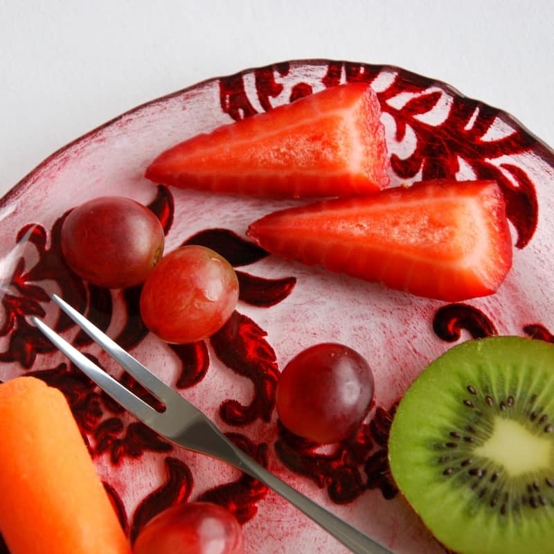 Damask Red Velvet Canape Plate