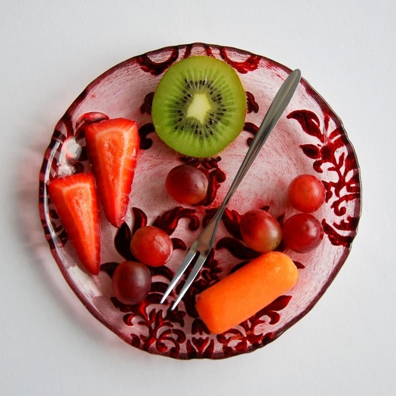 Damask Red Velvet Canape Plate