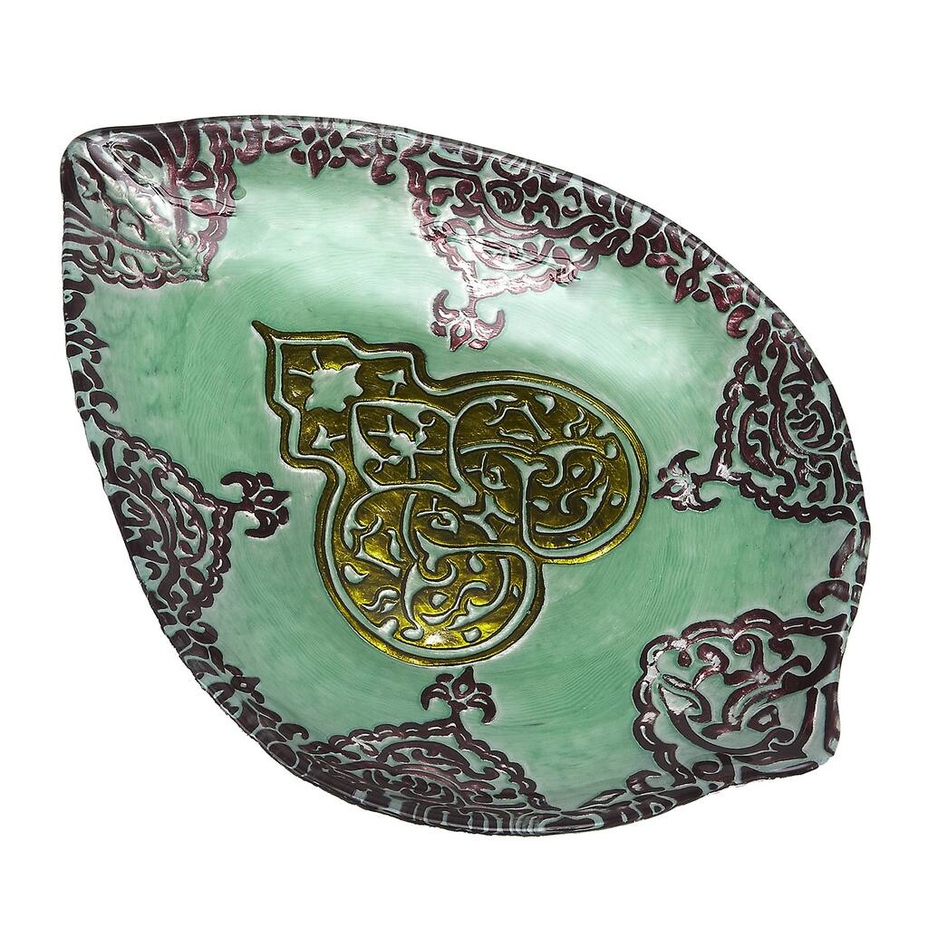 Casa Blanca Celadon/ Green/ Red Plate