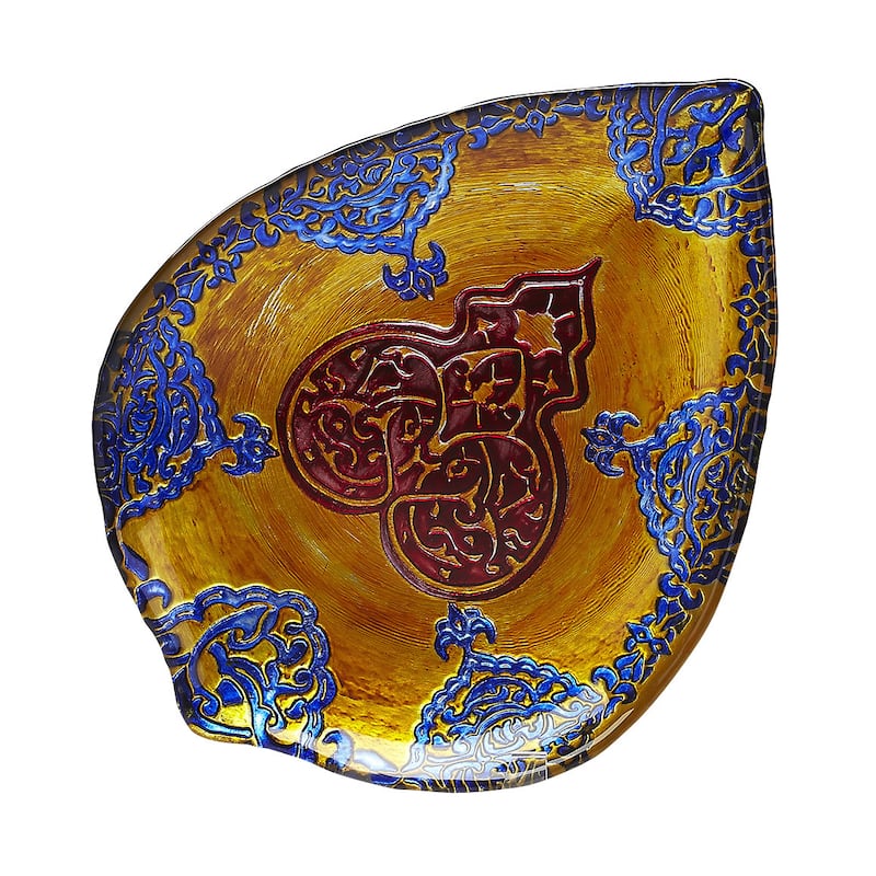 Casa Blanca Gold/ Lapis/ Red Plate